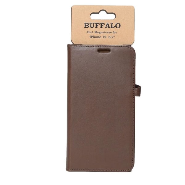 BUFFALO Wallet Læder iPhone 12  Pro Max Brun Brun