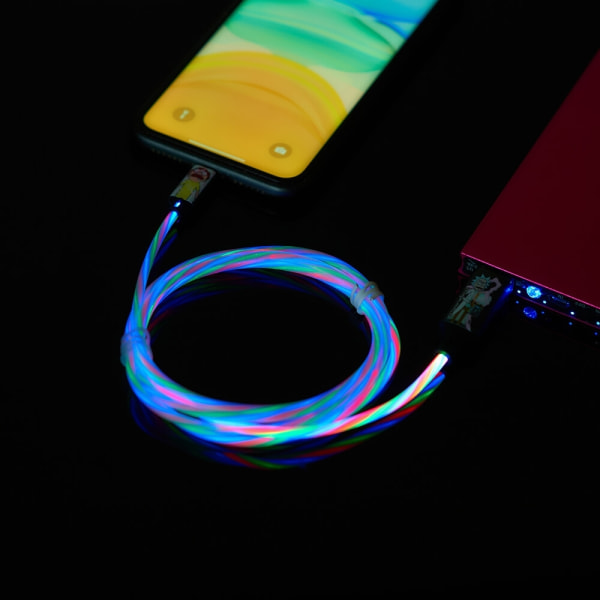 RICK&MORTY USB A till Lightning Light-Up 1,2m MFI Shock