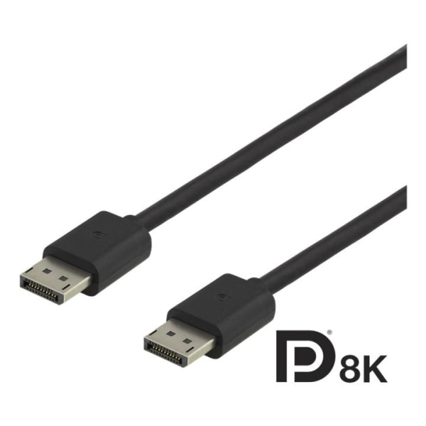 DELTACO DisplayPort-kaapeli, DP 1.4, 7680x4320 60Hz, 1,5m, musta