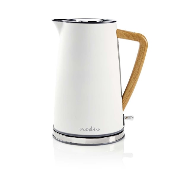 Nedis Elkedel | 1.7 l | Soft-Touch | Hvid | Drejelig 360 grader | Skjult varmeelement | Strix®-controller | Beskyttelse mod kogetørring