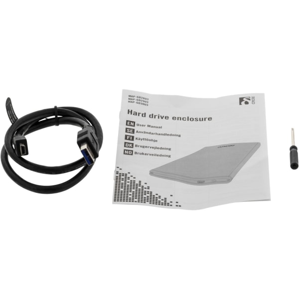 DELTACO ulkoinen kotelo 1x2,5" SATA 6Gb/s-kiintolevy, USB3, hope 748d | 100  | Fyndiq