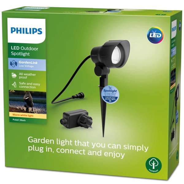 Philips GardenLink Startkit Spotlight Varmvit 600 lm 1-pack Svar