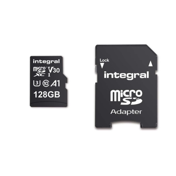 Integral 128 GB højhastigheds microSDHC/XC V30 UHS-I U3 hukommel