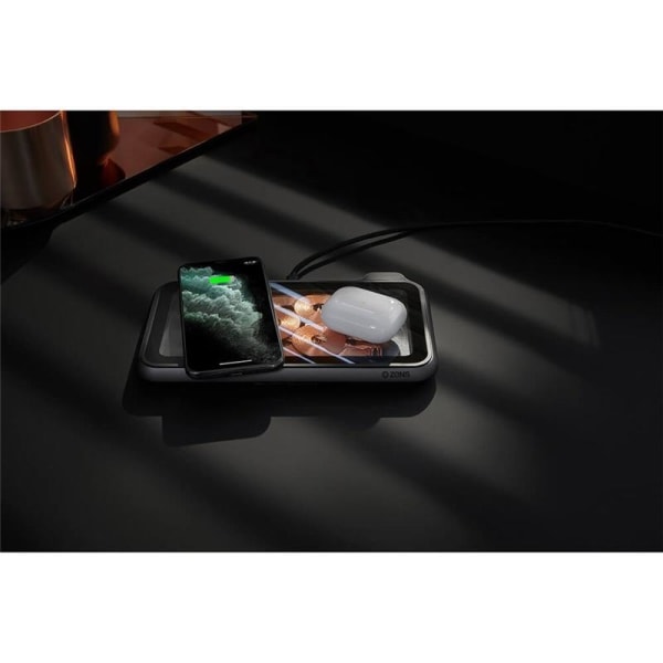 Zens Dual Bordsladdare Qi Liberty 16 Coils 2X15W Glass Top Editi