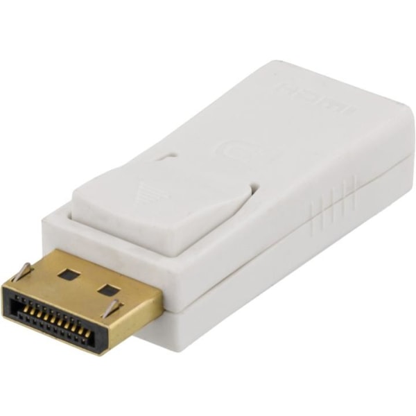 DELTACO DisplayPort till HDMI adapter, ha-ho, vit