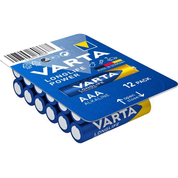 Varta LR03/AAA (Micro) (4903) batteri, 12 st. box alkaliskt manganbatteri, 1,5 V