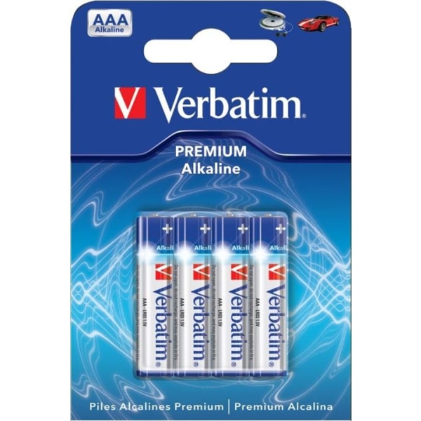 Verbatim Premium Alkaline, LR03 / AAA batterier, alkaliske, 1,5V