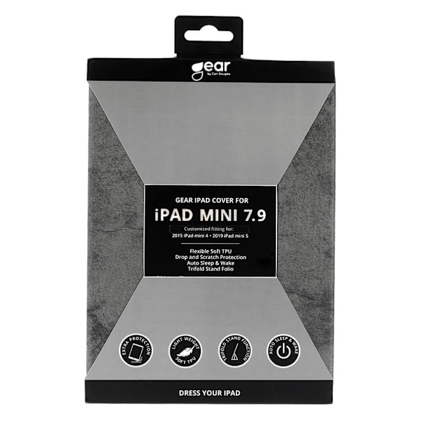 GEAR iPad-kotelo Harmaa iPad Mini 7,9\" 2019 paikka Apple Pencilille Grå