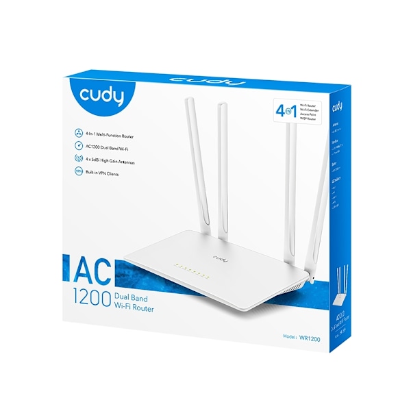 Cudy Wi-Fi Router WR1200 AC1200