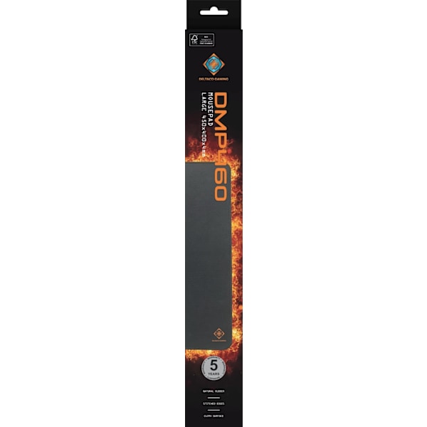 DELTACO GAMING DMP460 L Mousepad, 450x400, sydda kanter, svart