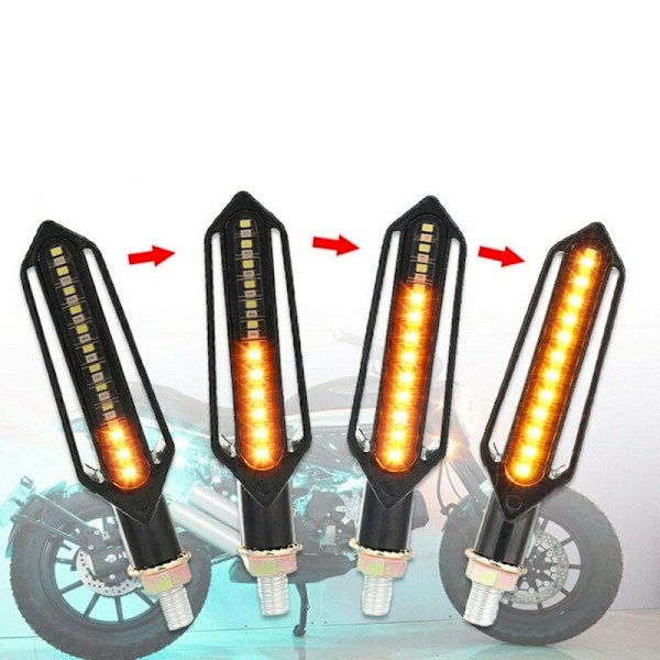 Motorcykel Blinkers LED, 2-pack, Gult ljus