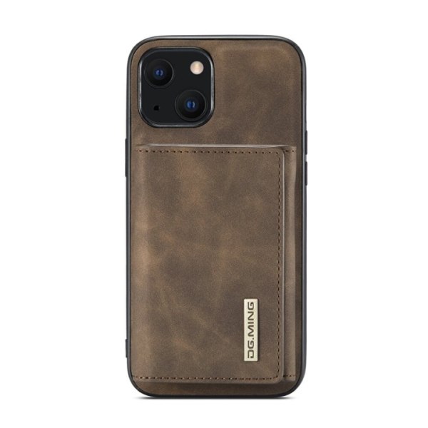 DG.MING cover med magnetisk pung Iphone 13 Mini, Mørkebrun Brun