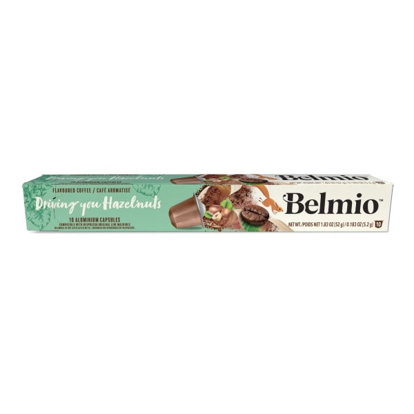 belmio Espresso Hazelnut flavour, 10st kaffekapslar, KORT DATUM