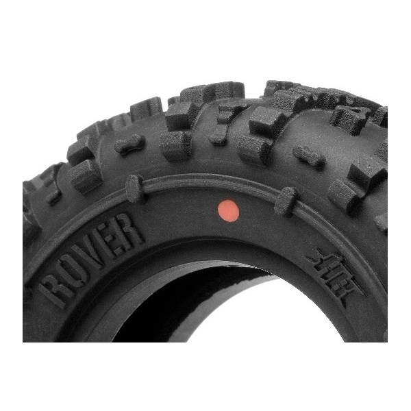 Rover 1.9 Tire (Red/Rock Crawler/2Pcs)