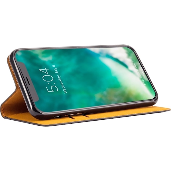 Xqisit Slimmat plånboksfodral till iPhone X/XS Svart