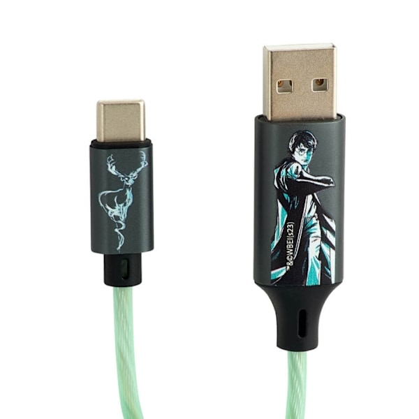 Harry Potter USB A til C Light-Up 1,2m Patronus