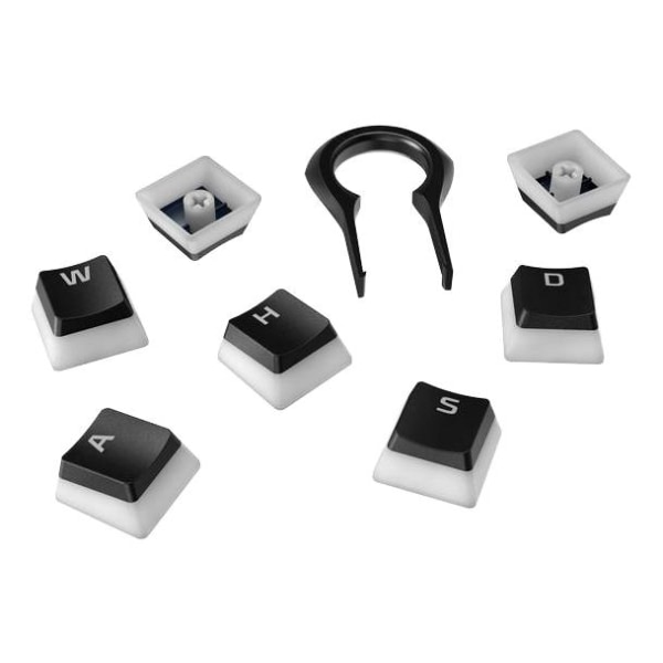 HyperX Pudding Keycaps, Full Key Set, Pan Nordic layout, Svart/t