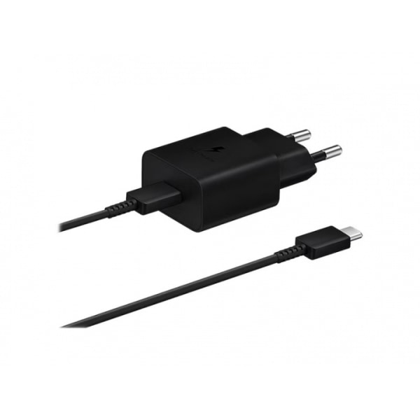 Samsung EP-T1510X USB-C 15W Vægoplader + 3A USB-C Kabel, Sort