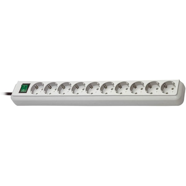 Brennenstuhl Eco-Line strømskinne, <b>10</b>xCEE 7/4 udtag, 1xCEE 7/7