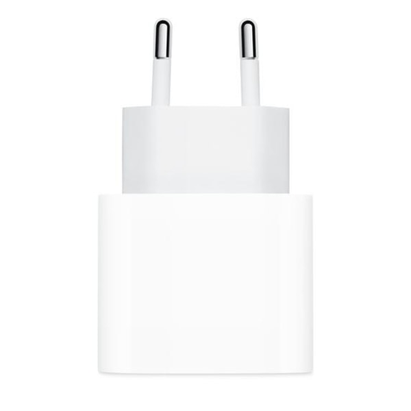 Apple (MHJE3ZM/A) USB-C, Strømadapter, Vægoplader, 20W, Bulk, Hv