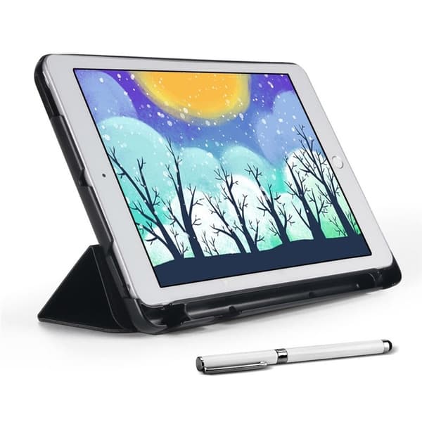 "Etui med opbevaring, USB-kabel Apple iPad 9.7"" 2017, 2018, Sort" Svart