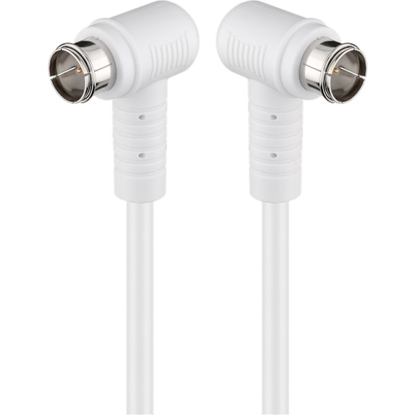 Goobay Vinklad SAT-antennkabel (80 dB), dubbelskärmad F-plugg (quick) 90° > F-plugg (quick) 90° (helt avskärmad), 5 m