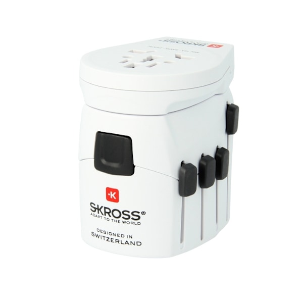 SKROSS World Adapter PRO World USB Valkoinen