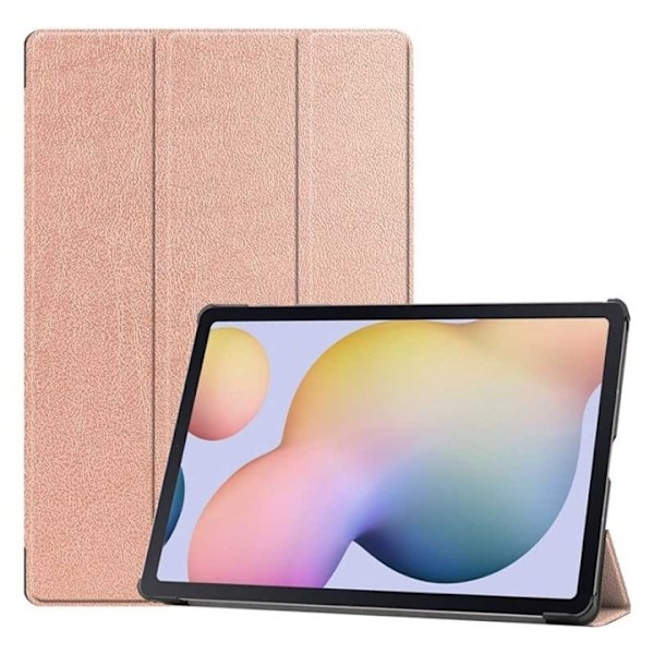 Tri-fold fodral med stativfunktion för Galaxy Tab S7 Plus 12,4", Mörkrosa Rosa