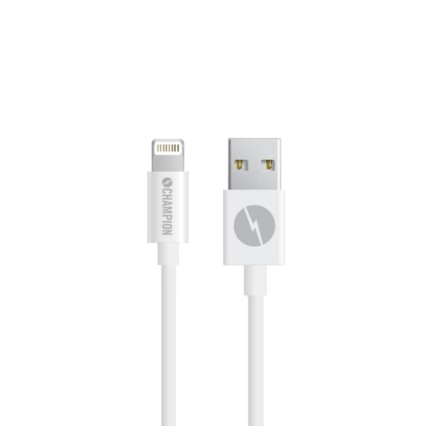 Champion USB-A till Lightning Kabel 2m Vit