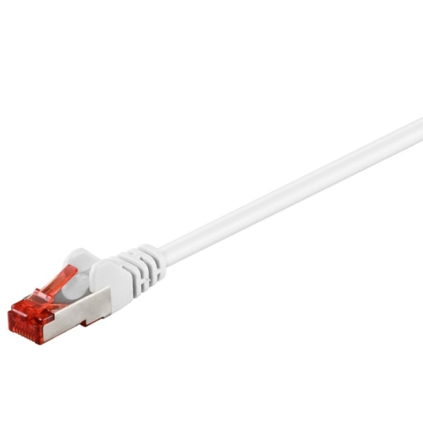 Goobay Patch-kabel CAT 6, S/FTP (PiMF), hvid, 3 m kobberleder (CU)