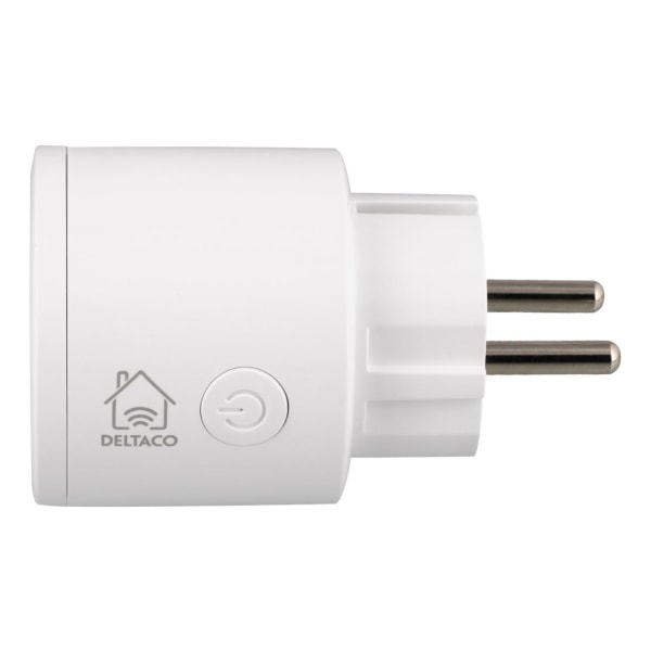 DELTACO SMART HOME strömbrytare, WiFi, 1xCEE 7/3, 10A, timer, 3-