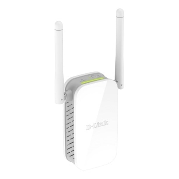 D-Link N300 Wi-Fi Range Extender,upp till 300 Mbps,10/100 Ethernet,vit Vit