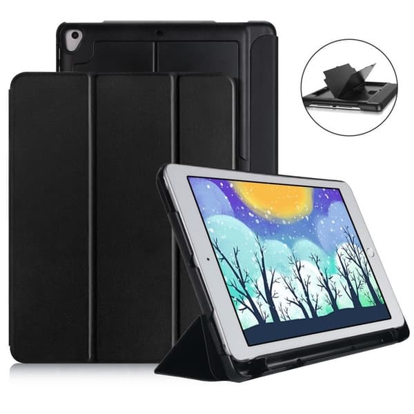 "Etui med opbevaring, USB-kabel Apple iPad 9.7"" 2017, 2018, Sort" Svart