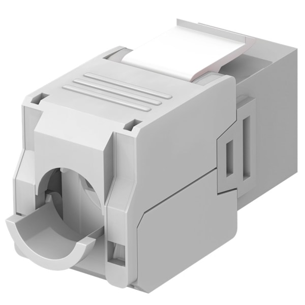 Goobay Keystone-modul RJ45 CAT 6A, UTP 16,5 mm bred, krokodiltyp, klämlist för verktygslös IDC-montering