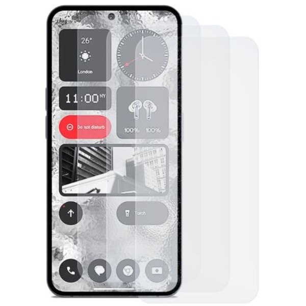 3-pack Skärmskydd Härdat glas 2,5D för Nothing Phone 2 Transparent