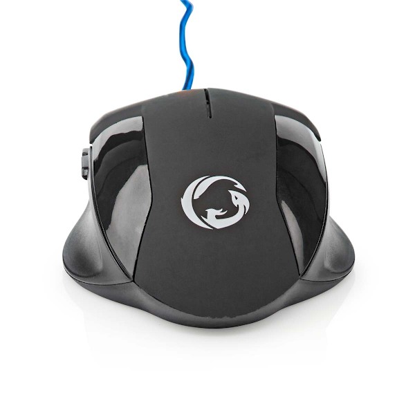 Nedis Gaming Mouse | Kabel | 1200 / 2400 / 4800 / 7200 dpi | Justerbar DPI | Antal knapper: 6 | Programmerbare knapper | Højrehåndet | 1.50 m | Uden B