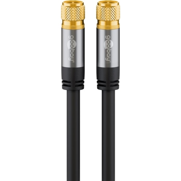 Goobay SAT-antennkabel (135 dB), 4x skärmad guldpläterad, F-plug