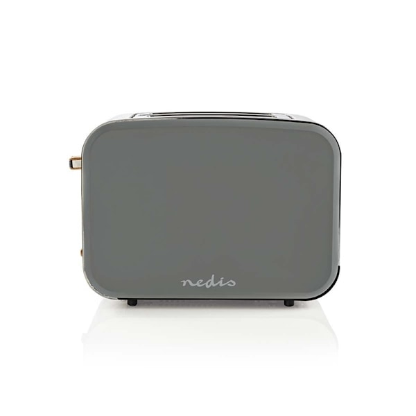 Nedis Brødrister | Soft Touch-serie | 2 Brødskiver | 2 Pladser | Niveau: 6 | Optøningsfunktion | Grå