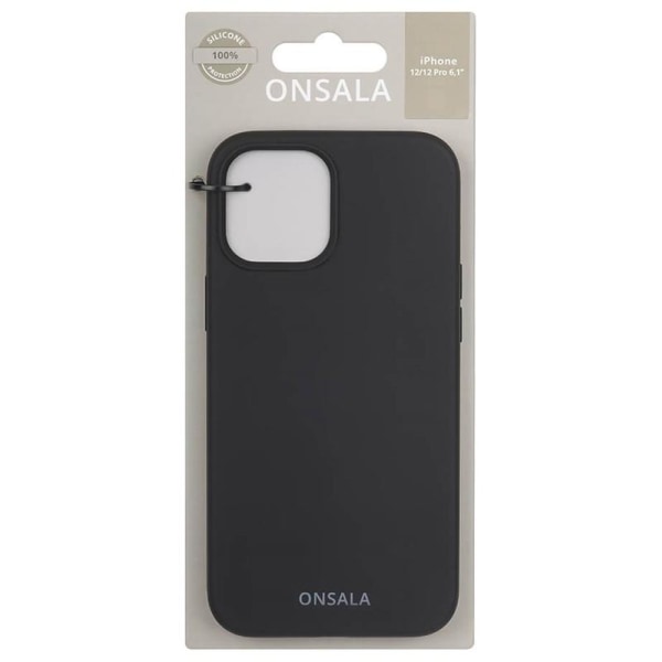 ONSALA Mobilcover Silikone Black - iPhone 12 / 12 Pro Svart