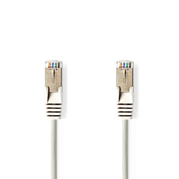 Nedis CAT5e netværkskabel | SF/UTP | RJ45 Han | RJ45 Han | 7.50 m | Runde | PVC | Grå | Plastikpose