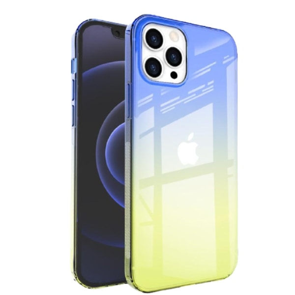 Slimmat skal i TPU till iPhone 13, Blå / Gul Gul