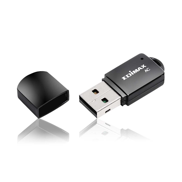 Edimax Trådlös USB-Adapter AC600 2.4/5 GHz (Dual Band) Svart