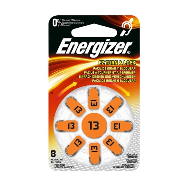 Energizer Batteri Høreapparat Zinc Air 13 8-pak