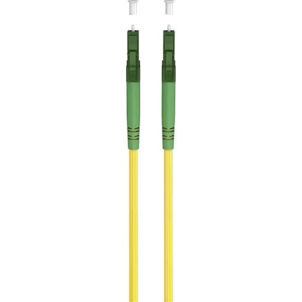 Goobay Fiberoptisk kabel (FTTH), Singlemode (OS2) Yellow, gul (Simplex), 10 m plugg LC-APC (8°) > plugg LC-APC (8°), halogenfri kabelhölje (LSZH)