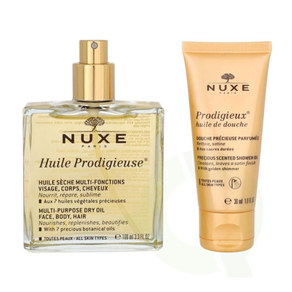 Nuxe Prodigieus Collection Set 130 ml Tør Olie 100ml/Shower Oil 3