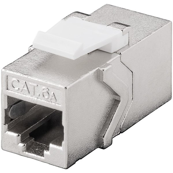 Goobay Keystone-modul RJ45-koppling CAT 6A, STP 14,7 mm bred, 2 st. RJ45-uttag (8P8C)