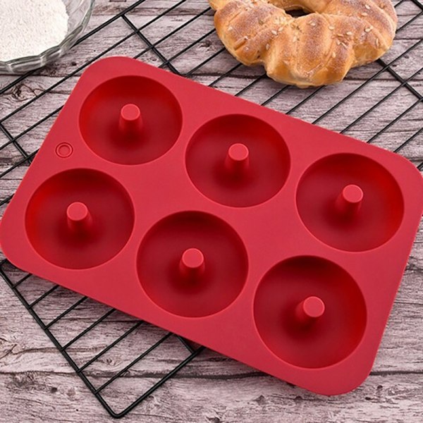 Donut form i silikone, rød