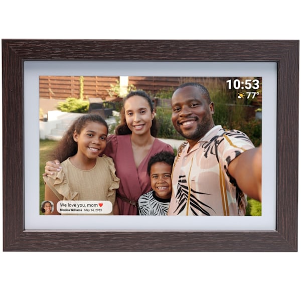 Denver Smart fotoram 10,1" Wifi FRAMEO programvara PFF-1042DW Mörkt trä