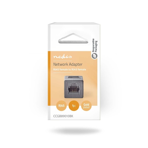 Nedis Netværkskobling | CAT5e / CAT6 | Uskærmet | RJ45 Hun | RJ45 Hun | Lige | ABS | Box