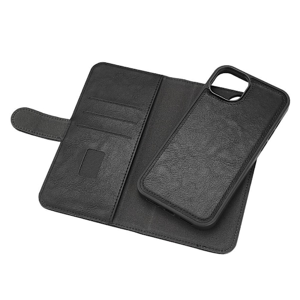GEAR Mobilcover 2i1 MagSerie 3 kort Genanvendt iPhone 15 Plus Sort Svart